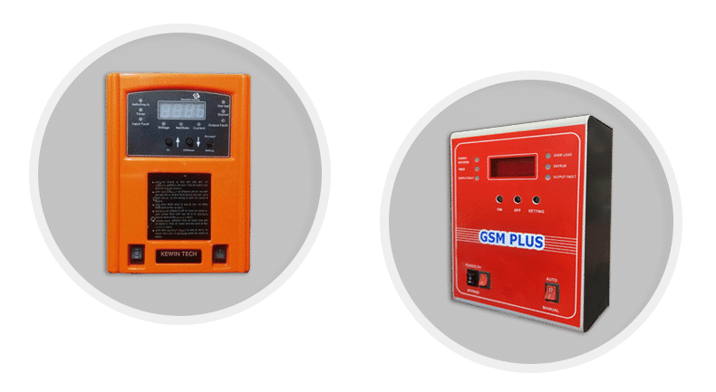 Kewintech orange GSM motor starter and red GSM PLUS mobile motor starter