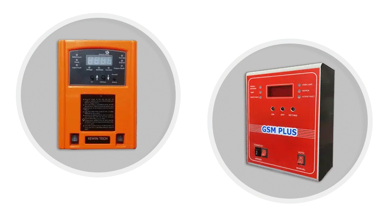 Kewintech orange GSM motor starter and red GSM PLUS mobile motor starter