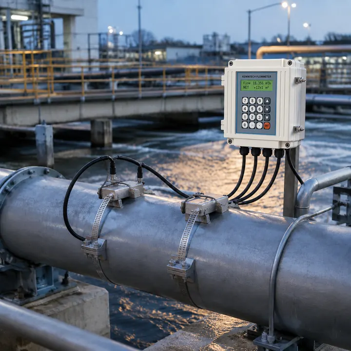 Kewintech ultrasonic clamp-on flow meter